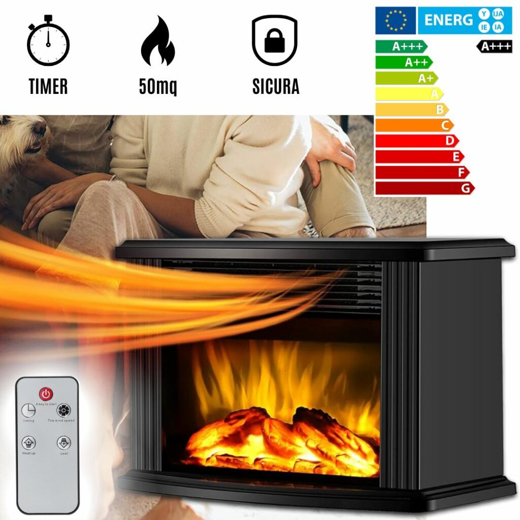 caminetto elettrico 1000W